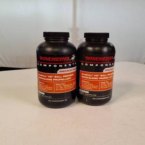 (2) 1-pound bottles of Winchester StaBALL HD smokeless propellant.