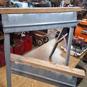 Heavy-Duty Folding Sawhorse  Project Stand - Matching Set of Two