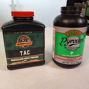 Ramshot TAC & Hodgdon Pyrodex P Propellant Lot of Two bottles