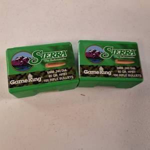 Sierra GameKing 6mm .243 85 Gr. HPBT Bullets - 200 Count