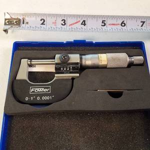 Fowler 0-1 Digit Counter Outside Micrometer (.0001 Graduation)