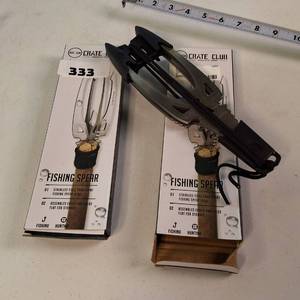 Crate Club Stainless Steel Folding Fishing Spears - Lot of 2