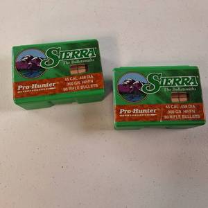Sierra Pro-Hunter .45 Caliber 300 Gr. HPFN Bullets - 100 Count