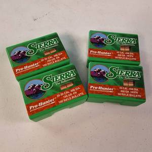 Sierra Reloading Bullets - Assorted .30 & .45 Caliber Lot