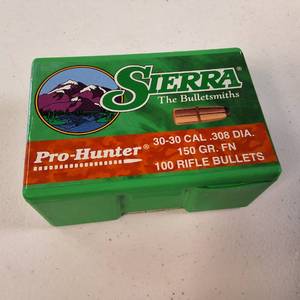 Sierra Pro-Hunter .30-30 Caliber 150 Gr. FN Bullets - 100 Count