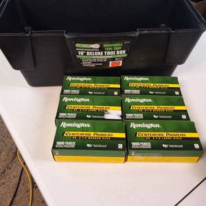 6,000 Remington Centerfire Primers and a Grip 19 Deluxe Tool Box