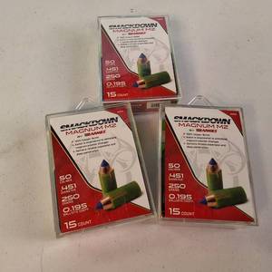 (3) box lot  .50 caliber muzzleloader projectile. 250-grain