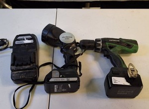 Hitachi Cordless Drill and Cordless Flashlight