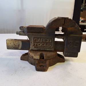 Vintage Babco No. 35 Bench Vise with Swivel Base and Anvil