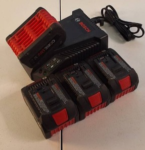 Bosch CORE18V lithium-ion battery starter kit - including 3 EXTRA BATTERIES
