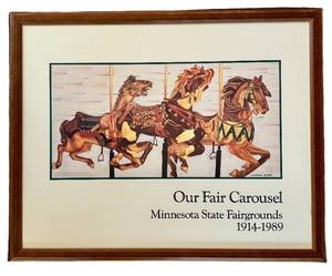 Stephan Hesser Our Fair Carousel Print - Minnesota State Fairgrounds 1914-1989, 25 x 30.5 in