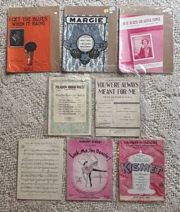 LL - Vintage Sheet Music Books - Assorted Songbooks Kismet & Look Ma, Im Dancin