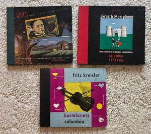 LL - Columbia & Victor LP Records Trio - Grieg, Scotch Symphony and Kostelanetz