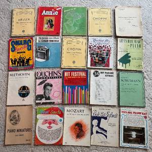 LL - Vintage Piano Sheet Music Books