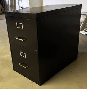 LG - Black Metal 2-Drawer File Cabinet #1