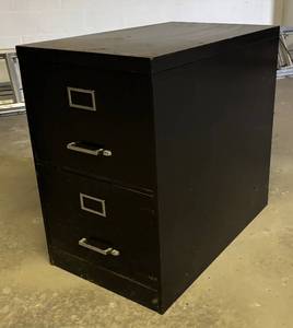 LG - Black Metal 2-Drawer File Cabinet #2