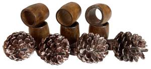 Napkin Holders - 6 Wooden Cylinders & 4 Pine Cone Napkin Holders
