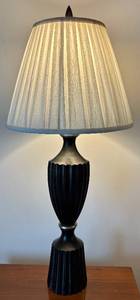 Black Table Lamp & White Shade - 34 in Tall