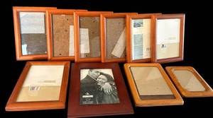 DR - Assorted Photo Frames - Wood Finish (Lot of 11)