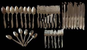 Oneida Silver Plate Flatware Set - Floral Pattern, Spoons, Forks & Knives