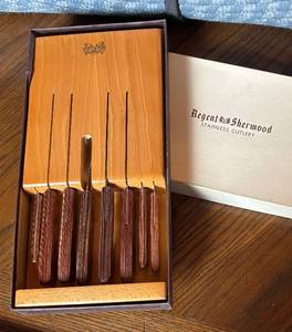 G - Regent Sherwood Knife Set - Stainless Cutlery in Wooden Display Box