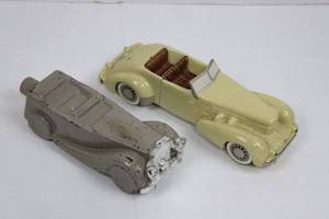Avon Cord 1937 Car Decanter & Rolls-Royce Deep Woods Car Decanter (Lot of 2) (EMPTY)