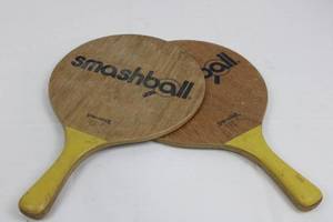 SportDesign Smashball Ping Pong Paddle Pair - 2-Pack - Wood Blades, Taiwan