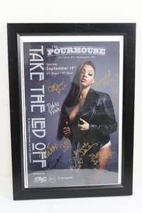 Take The Led Off Poster Signed - The Pourhouse Minneapolis Framed Print 20 x 14