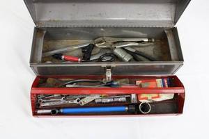 Craftsman Sears Tool Chest with Red Drawer Tray - Metal Garage Toolbox 21L