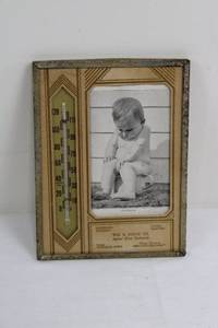 WM. R. KOLCK CO. Infants Wear Exclusively Photo Frame Thermometer 8 x 5