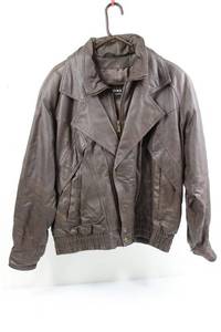 Wilsons Leather - Brown Leather Bomber Jacket XL