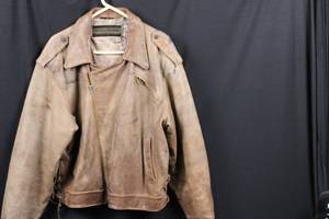 Dual Control Leather Jacket - Distressed Brown with Newspaper Lining
