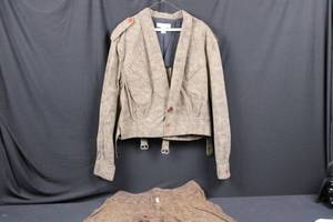 Z. Cavaricci Brown Distressed Cotton Jacket & Pants Set - 32 in Waist
