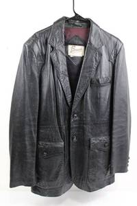 Bermanns The Leather Experts Leather Blazer - Black, Size 42, Made in Taiwan ROC