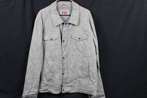 Levis Light Gray Jacket - Button Front, 2 Chest Pockets, Red Tab