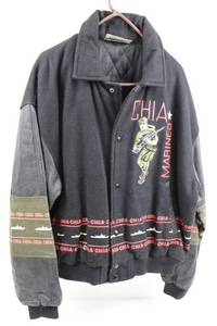 CHIA Marines Varsity Jacket - Style No. 153132 - Size L - Made in Korea