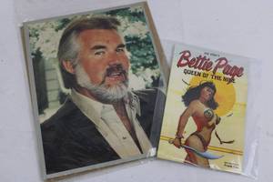 Jim Silke Portrait Print & Bettie Page Queen of the Nile Book and Kenny Rogers