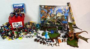 Lego, Mega Blocks and Playmobil Playsets