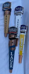 Four Collectible Samuel Adams Beer Tap Handles