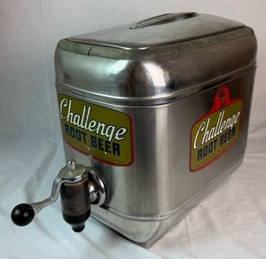 Vintage Challenge Root Beer Metal Ice Chest Cooler from MN State Fair Booth circa 1950's