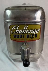 Vintage Challenge Root Beer Metal Ice Chest Cooler from MN State Fair Booth circa 1950's