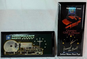 Vintage Chevrolet GM Performance Parts Service Dealer Wall Clocks