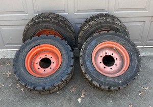 Bobcat Tires with Rims - 4 Total for ConcreteAsphalt