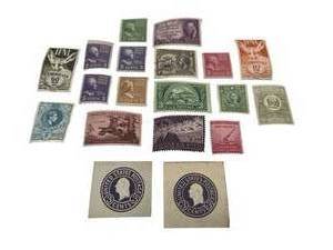 Vintage Postage Stamp Lot #5 - U.S And Foreign