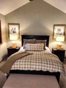 Queen Duvet Comforter Set - Beige Taupe Check Pattern