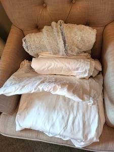 Port Authority Plush Fleece blue Throw Blanket - white sheets set