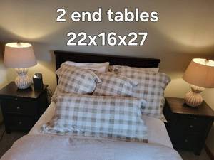 End Tables - 22x16x27 - Dark Wood (Lot of 2)