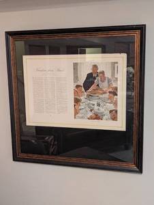 Norman Rockwell Freedom from Want Framed Print - Vintage Reproduction