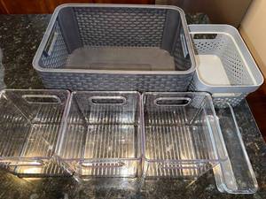 Clear Acrylic Storage Bins (Lot of 4)