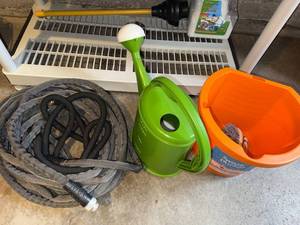 Road Runner Pet Friendly Ice Melt - Watering Can, Orange 3-Wash Bucket & Coiled Garden Hose